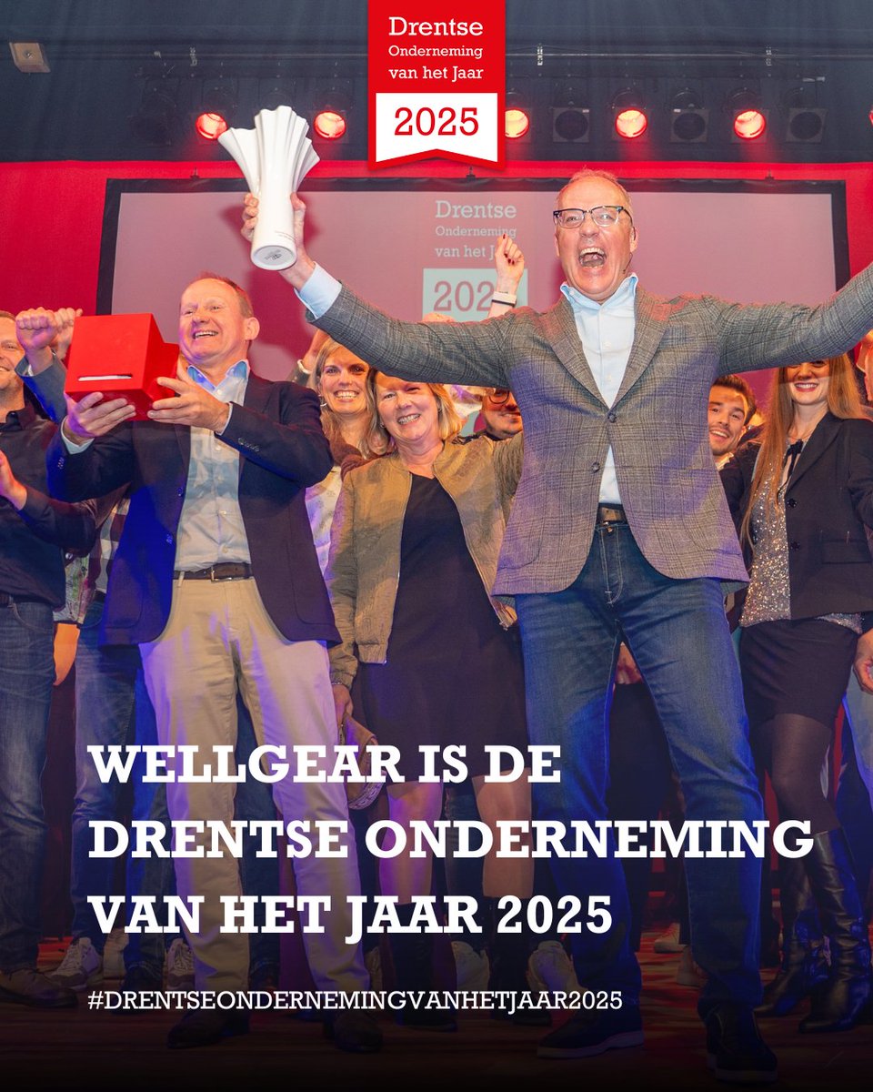🎉 We hebben een winnaar! 🎉 WellGear uit Westerbork is uitgeroepen tot Dé Drentse Onderneming van het Jaar 2025!