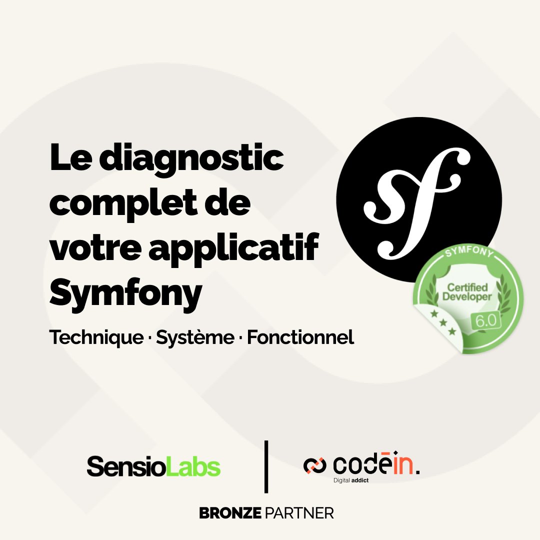 wearecodein's tweet image. Dette technique, difficultés de maintenance, besoin d’évolution vers une nouvelle version ou besoin d’une vision claire de l’état du socle, nous auditons vos applications #Symfony 
+ 10 ans d’expertise + experts certifiés + une méthodo éprouvée
#AuditTechnique  #SensioLabs