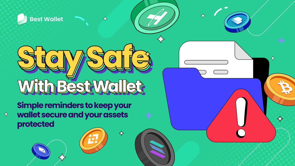🛡️ Here are some quick safety reminders before the $BEST claim goes live tomorrow:

1️⃣ We do not have any support pages on X. Only use official <a href="/BestWalletHQ/">Best Wallet</a> links and channels. 

2️⃣ Back up your wallet and store your private keys safely, preferably offline.

3️⃣ Never share your