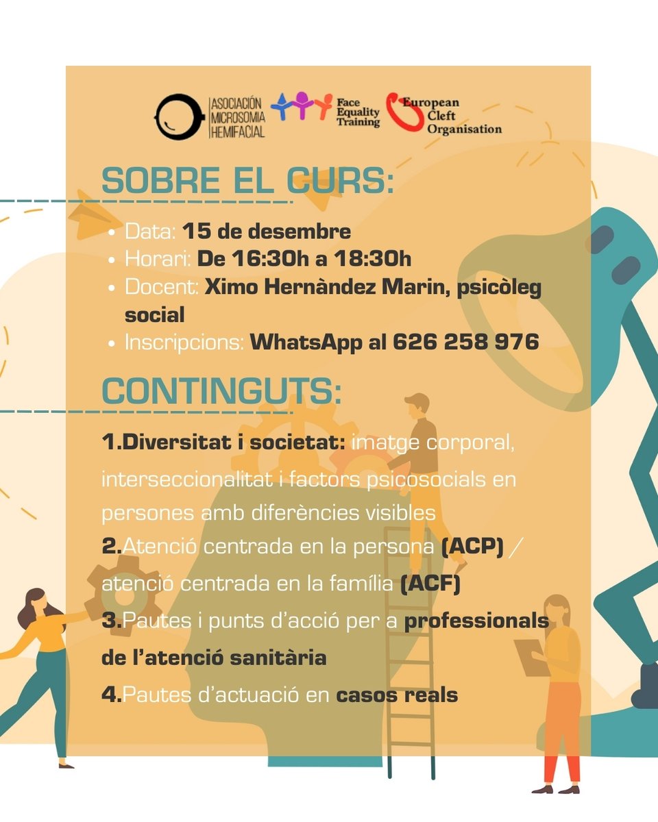 cliniquesuv's tweet image. Les Clíniques de la @UV_EG donem suport a la formació gratuïta per a professionals de la salut sobre atenció integral en diferència facial 💙
📅Impartició online el 15/12 (16:30–18:30h).
Inscripció via WhatsApp 👉 626 258 976
#Formació #Salut #Diversitat #UV