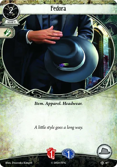 ArkhamChronicle's tweet photo. Wait, wait, wait! Now there’s a hat slot? How long have we been away!😲
#ArkhamLCG https://t.co/jXmFdJmvH1