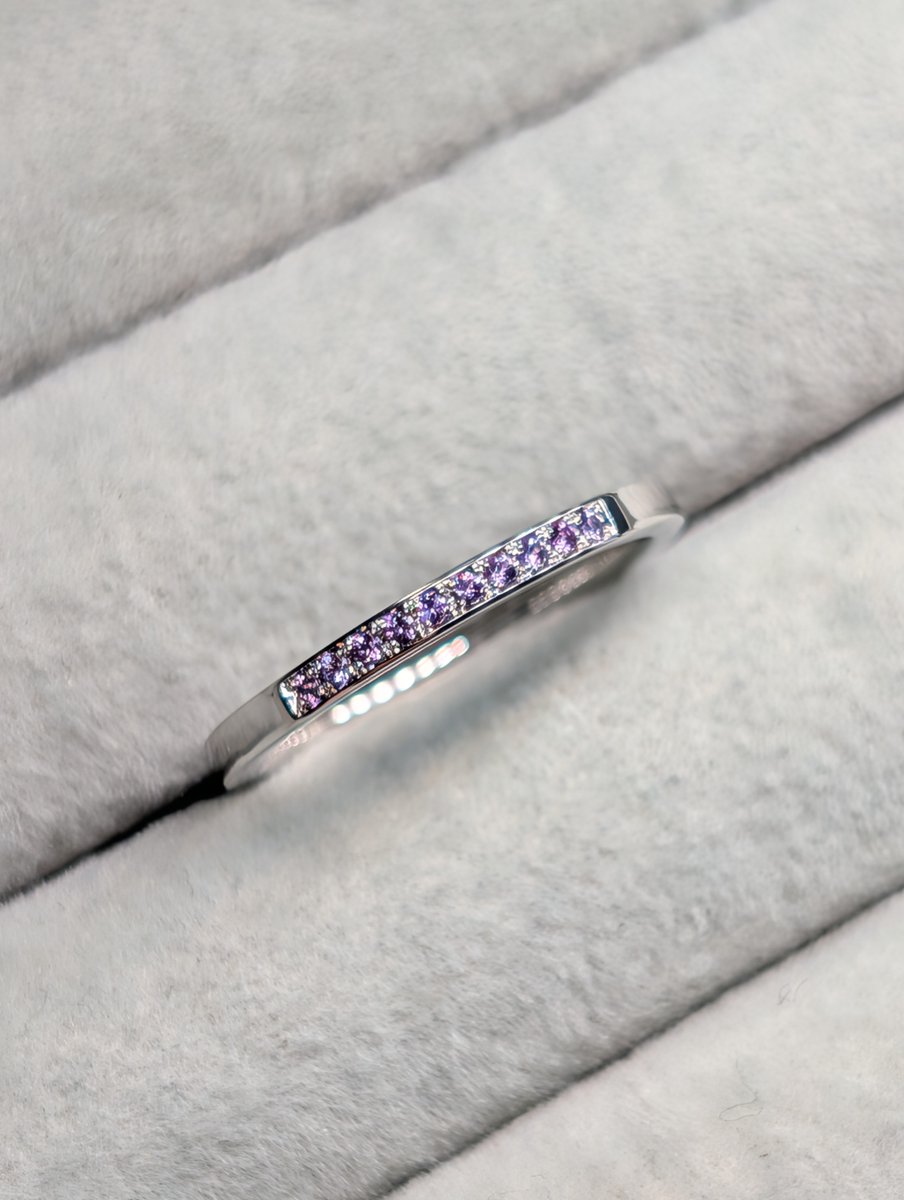 PT900バイオレットサファイア 鍛造オーダーリング】 当店の