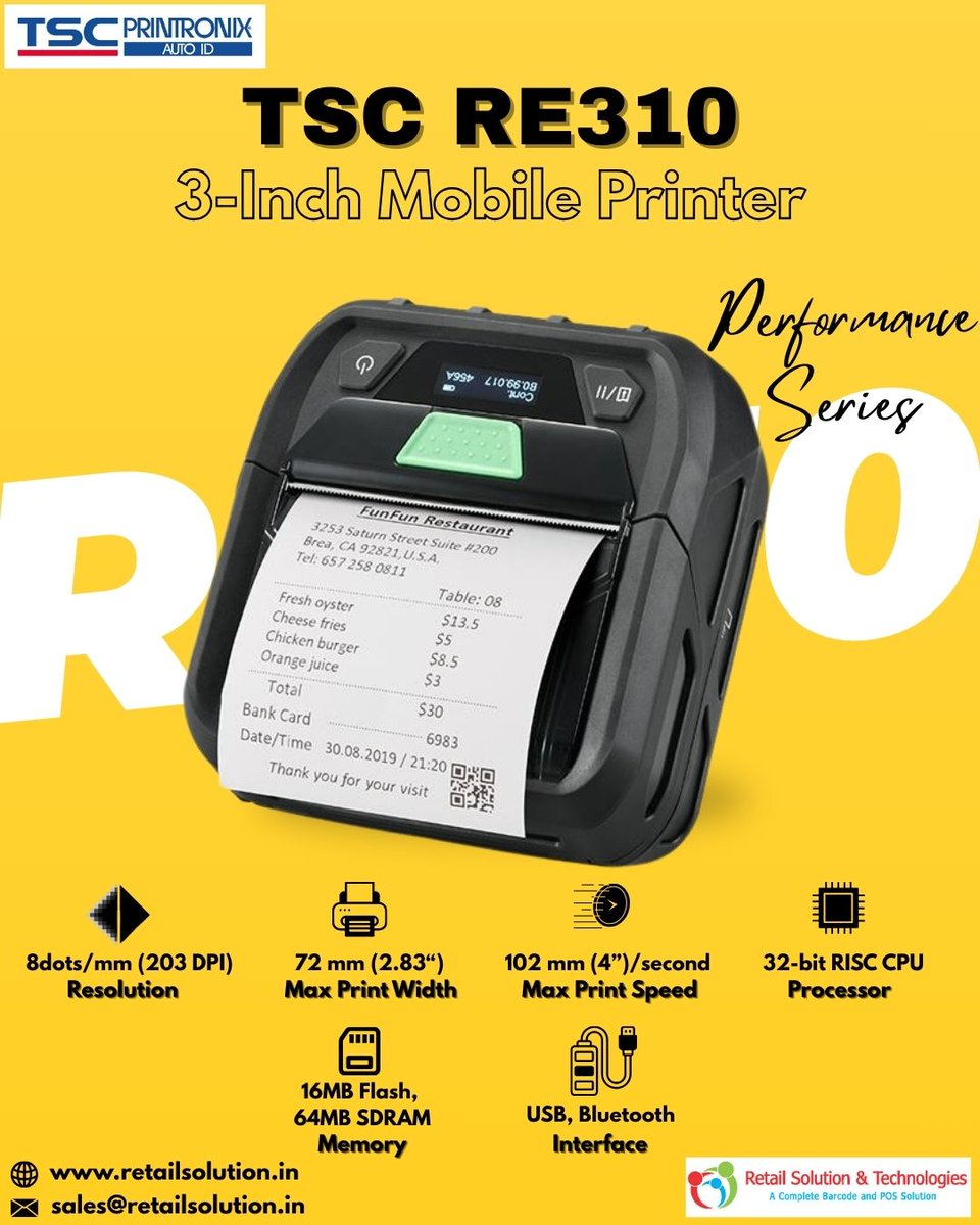 RetailSolnTech's tweet image. The TSC RE310 3&quot; Mobile Printer delivers fast, reliable, on-the-go printing — anytime, anywhere.
Lightweight. Durable. Power-packed. 🖨️⚡

Explore more at retailsolution.in

#TSC #RE310 #MobilePrinter #ThermalPrinter #OnTheGoPrinting #Thursday #ThursdayThoughts