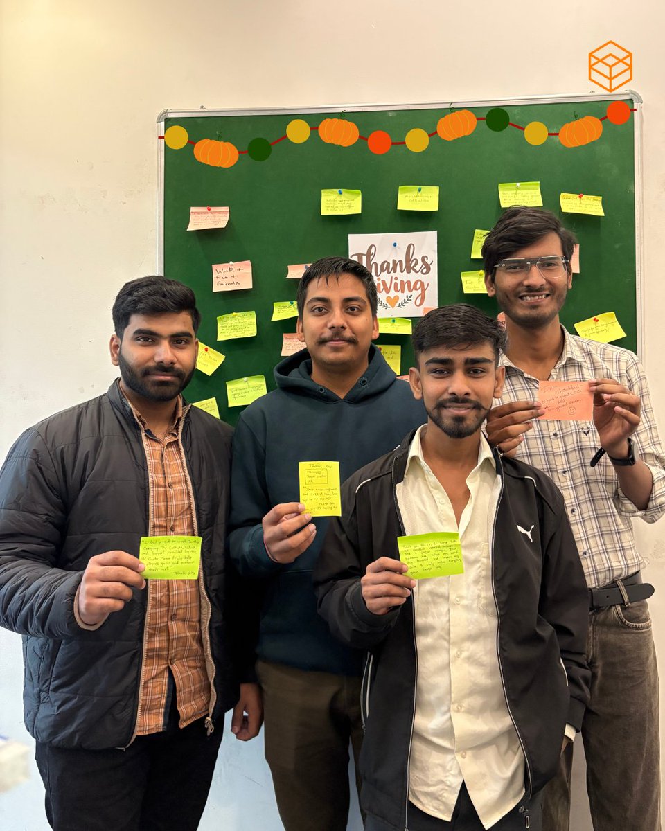 scala_code's tweet image. Gratitude goes a long way at ScalaCode.

This Thanksgiving, our team shared heartfelt notes of appreciation and celebrated the spirit of togetherness. 

#Thanksgiving #ScalaCode #Grateful