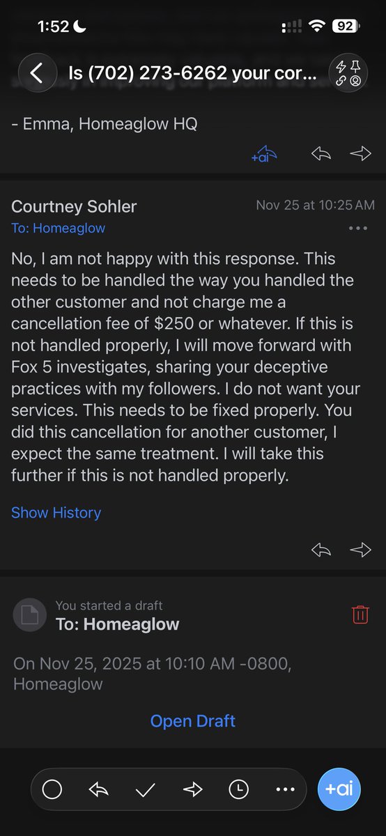 HomemakerStrong's tweet image. Beware of Homeaglow: $19 promo turned into a hidden $59/mo contract + $249 cancel fee. My cleaning was rescheduled repeatedly + they refused to refund. Lots of others report the same. #scamalert #badbusiness #scam