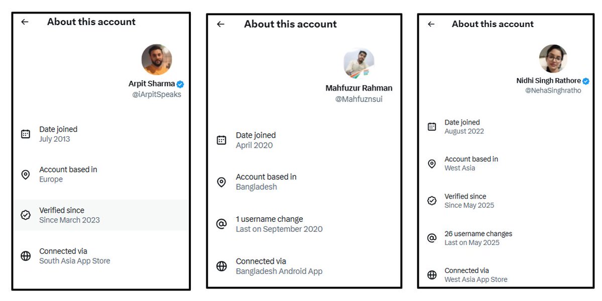 PoliticalKida's tweet image. As soon as X rolled out the new feature revealing users’ locations, it completely exposed the Congress ecosystem that was operating outside India, controlled by foreign powers.

Here is a #thread exposing such accounts and how they ran well-planned agendas- (1/n)

Some handles:…
