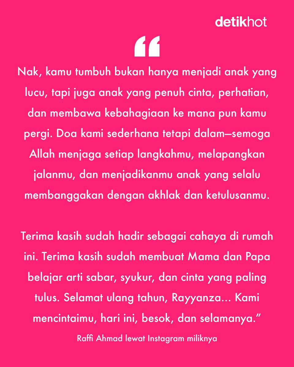 detikhot's tweet photo. Pibesdey Cipuuung! Sehat dan happy selalu yaa ππ₯³β¨οΈβ£
>> https://t.co/9hC9Oh5J5Q
#Cipung #RaffiAhmad #Rayyanza #NagitaSlavina https://t.co/LG8pHKxP17