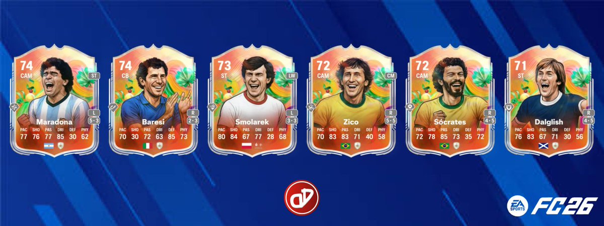 🚨 Méthode la plus rapide pour récupérer les Icônes argent 🚨

▪︎ 30 victoires avec une équipe de 5️⃣ brésiliens dont 1️⃣ milieu et 6️⃣ Argentins
✅️ Zico et Socrates

▪︎ 10 victoires en remplaçant les Brésiliens par 2️⃣ Polonais et 2️⃣ DC Italiens tout en gardant les 6 Argentins