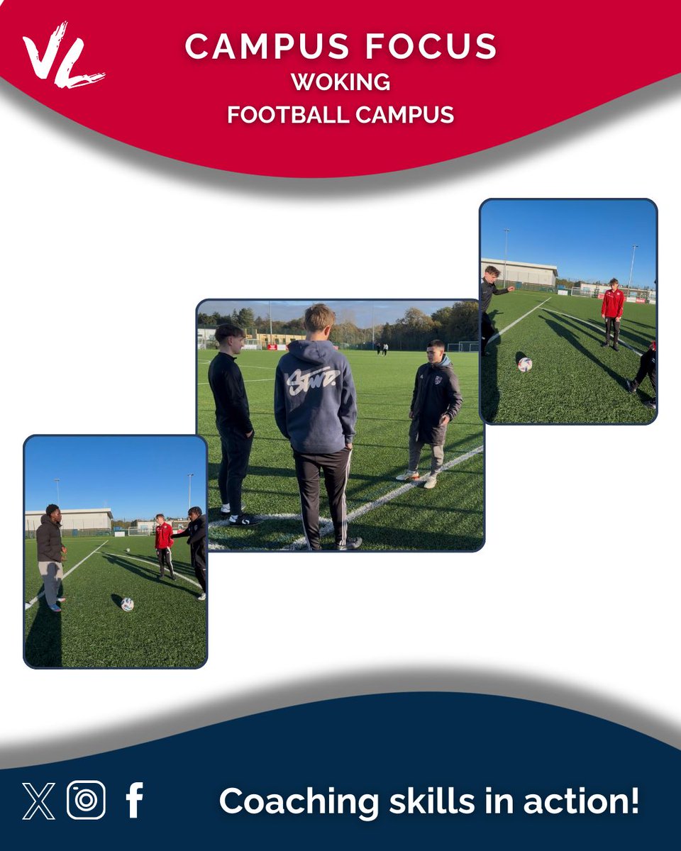 vlukeducation's tweet image. Our VLUK @wokingfcacademy learners have been outside this week putting their coaching skills into practice as they prepare for upcoming assessments. Great to see their confidence, communication and leadership growing with every session! #bteclearning #btecsport