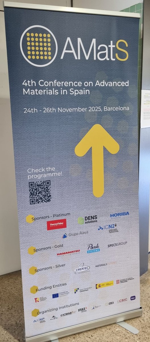 Polymers_UBU's tweet image. Ayer se presentó en el AMatS 2025 (24–26 noviembre, UAB–Barcelona) el póster:
💧 “Smart Polymer Material for Simultaneous Extraction and Visual Detection of Nitrates in Drinking Water” 💧 por nuestra compañera Cintia Virumbrales.

#AMatS2025 #SmartPolymers #UBU #ICCRAM