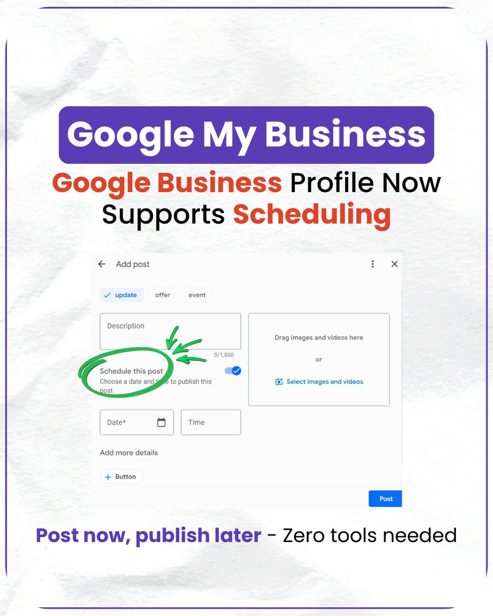 digitalzero_z's tweet photo. Google’s new updates are here👇
• GMB post scheduling
• Search Console annotations
• Branded vs non-branded SEO split
Huge ease-of-life improvements for marketers.
#GoogleUpdates #SEOUpdates #DigitalZeroz https://t.co/nwoEzWuwW9