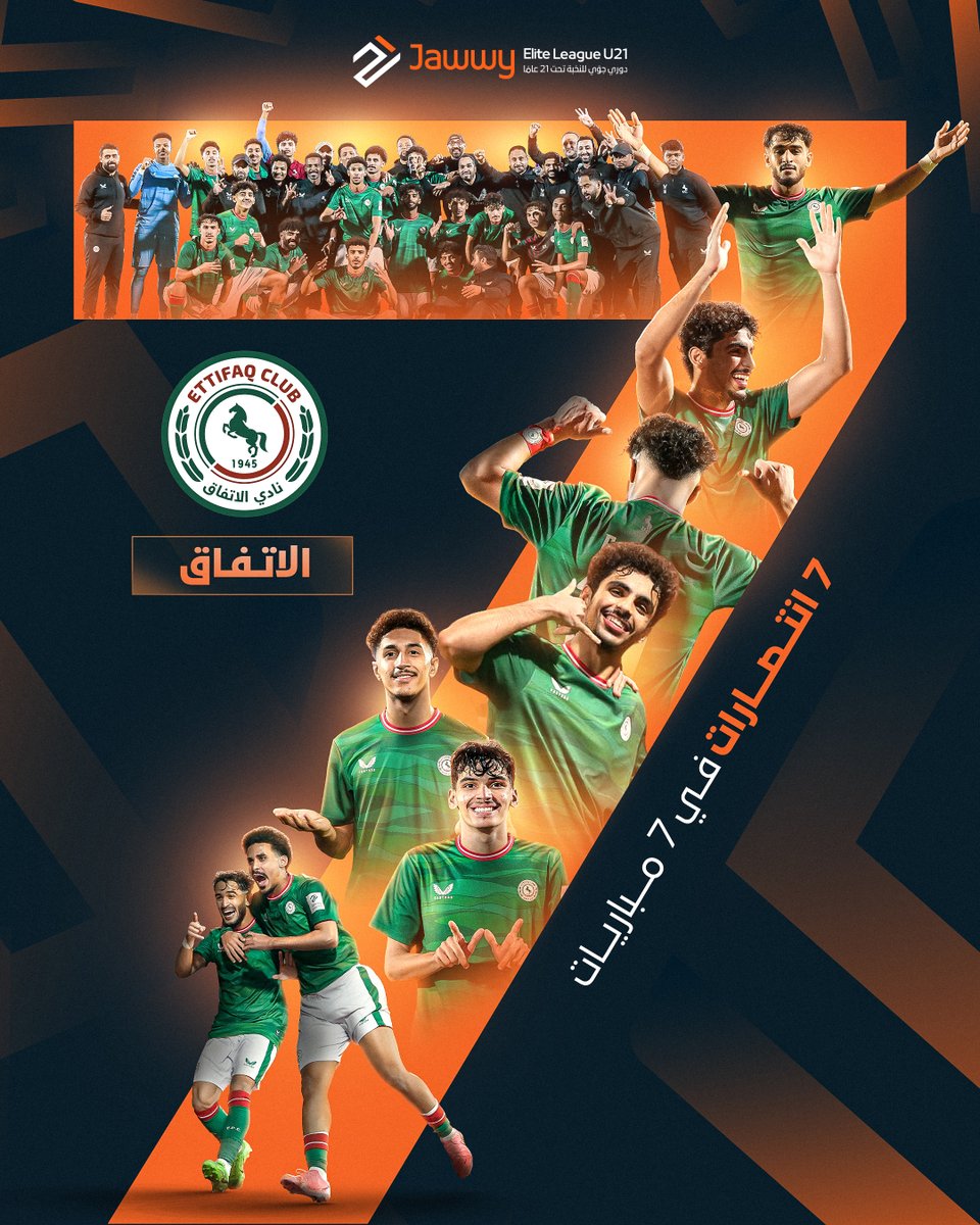 SEL_U21's tweet photo. الاتفاق.. تميّز مستمر 💫

7 مواجهات = 7 انتصارات ✅

#دوري_جوي_للنخبةU21 https://t.co/veVXZXrVJX