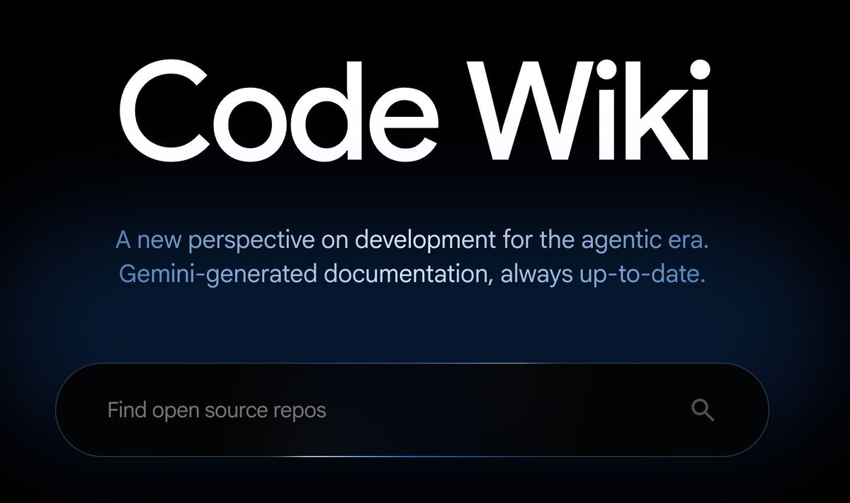 AristiDevs's tweet image. 🚀 Google lanza CodeWiki: una wiki interactiva de código para desarrolladores

► Haz preguntas directamente al chat de Gemini sobre cualquier repositorio
► Documentación siempre actualizada
► Incluye proyectos open-source
► Explicaciones paso a paso con diagramas

👇🏻👇🏻👇🏻

→…