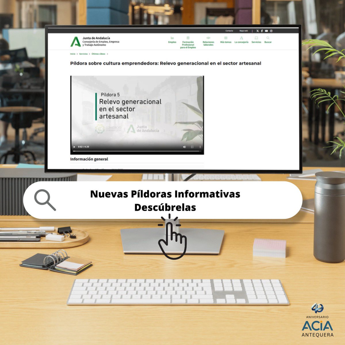 🔔  ¡Nuevas píldoras informativas disponibles!

✨ Cultura emprendedora y relevo generacional:
juntadeandalucia.es/organismos/emp…

💼Planificación y estrategias empresariales:
juntadeandalucia.es/organismos/emp…

💡 Aprende a vender en redes. Social Selling: juntadeandalucia.es/organismos/emp…