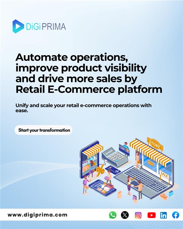 DigiprimaTech's tweet image. From inventory to sales insights, manage everything in one place and deliver a superior shopping experience to your customers.

👉 Start Your Retail Transformation Today! 

#Ecommerce #RetailEcommerce #EcommerceSolutions #DigitalCommerce #Automation #AI #Tech #DigiPrima