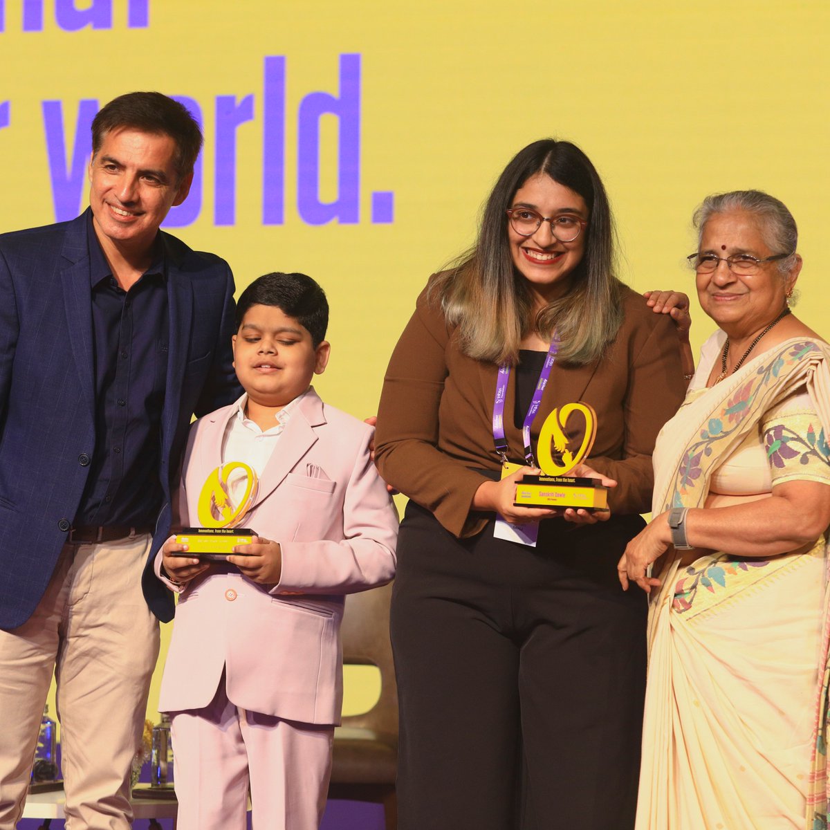 thinkerbelllabs's tweet image. From winning the Aarohan Award by @Infy_Foundation  to returning as storytellers of inclusion.
@Sanskriti_Dawle &amp;amp; Prathamesh Sinha joined @SmtSudhaMurty  and @virmani_sumit for a panel discussion.
Opportunities like these remind us why we build.
#SudhaMurty #InfosysFoundation