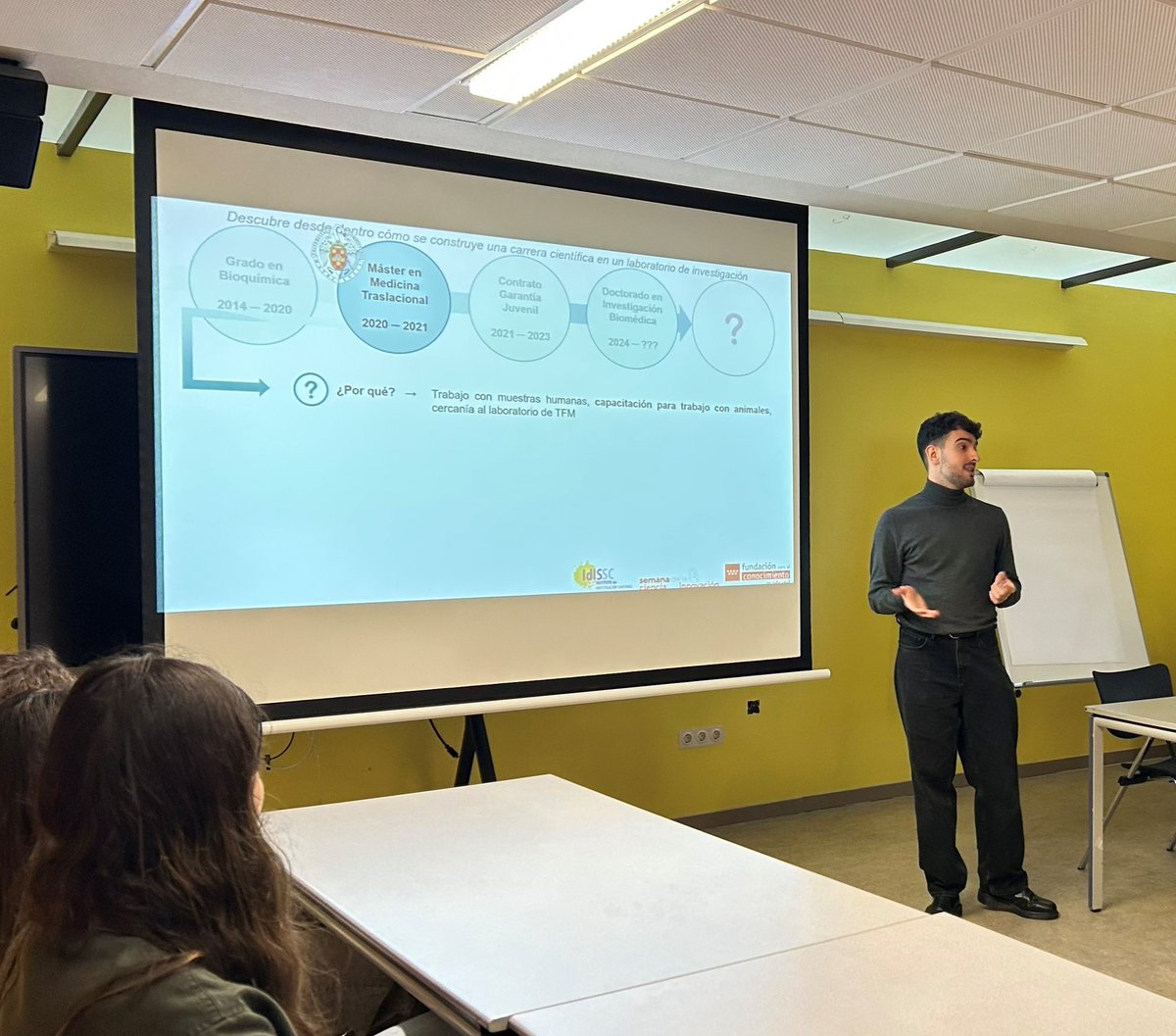 Labgencomplejas's tweet image. El pasado viernes 7 abrimos las puertas de nuestro laboratorio en la Semana de la Ciencia. En “Descubre desde dentro cómo se construye una carrera científica” mostramos cómo dar los primeros pasos en la investigación y las distintas trayectorias posibles en este campo 🔬💡