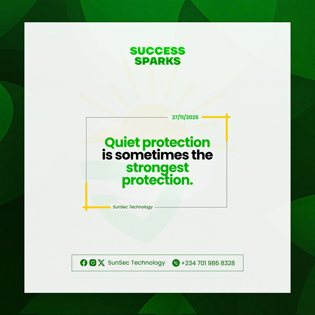 SunSecTech's tweet image. Quiet protection can be the strongest protection. 

Security that works without shouting.

📲 bit.ly/SunSecTechnolo…

#sunsectechnology 
#SilentSecurity