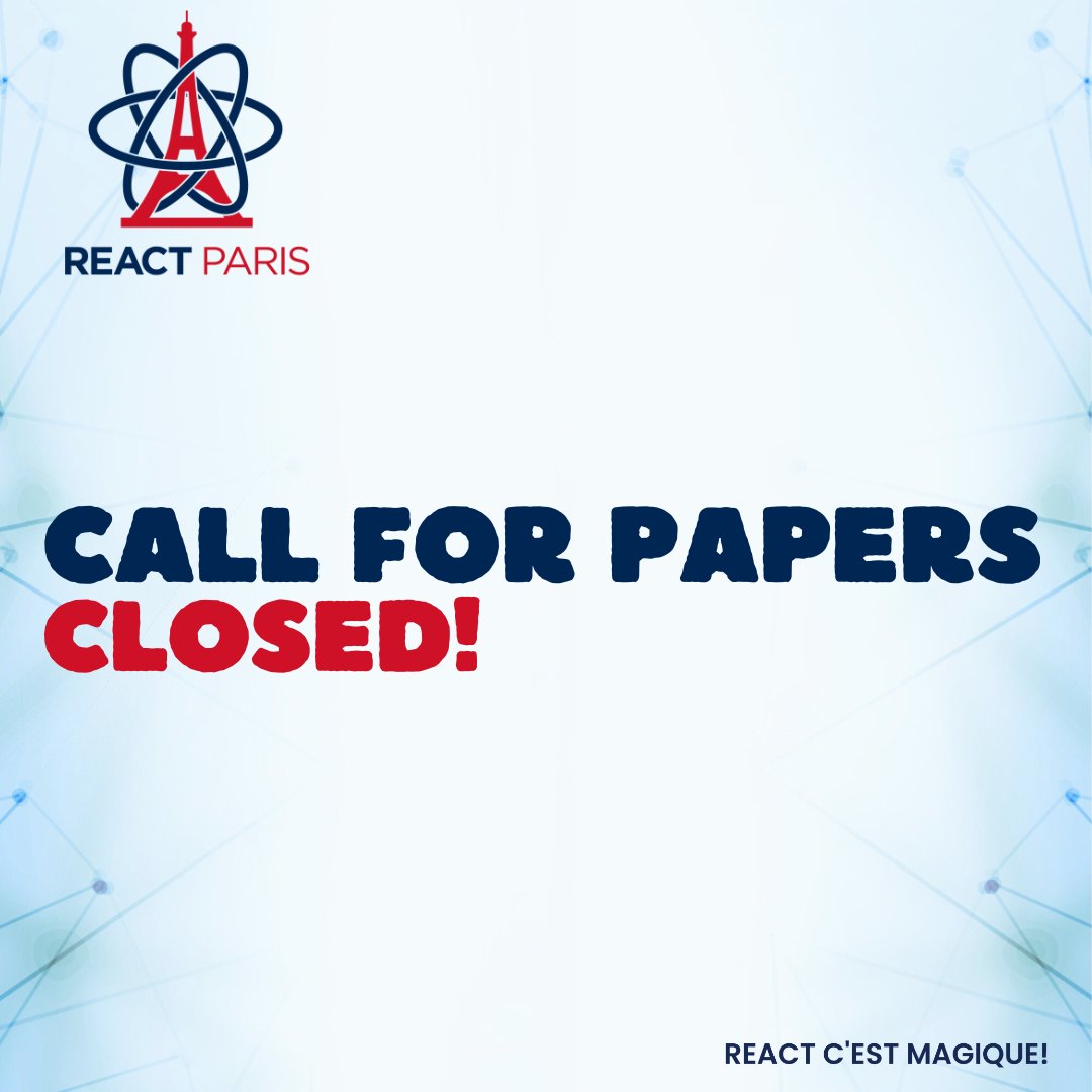 BeJS_'s tweet image. Huge thanks to everyone who&apos;s applied to speak at React.Paris 🤗 

Time to dive into the 222 submissions and craft a carefully curated, content‑rich #agenda that would deliver insightful sessions tailored to modern #React developers. 🚀

Stay Tuned ➡️ 03.12.25