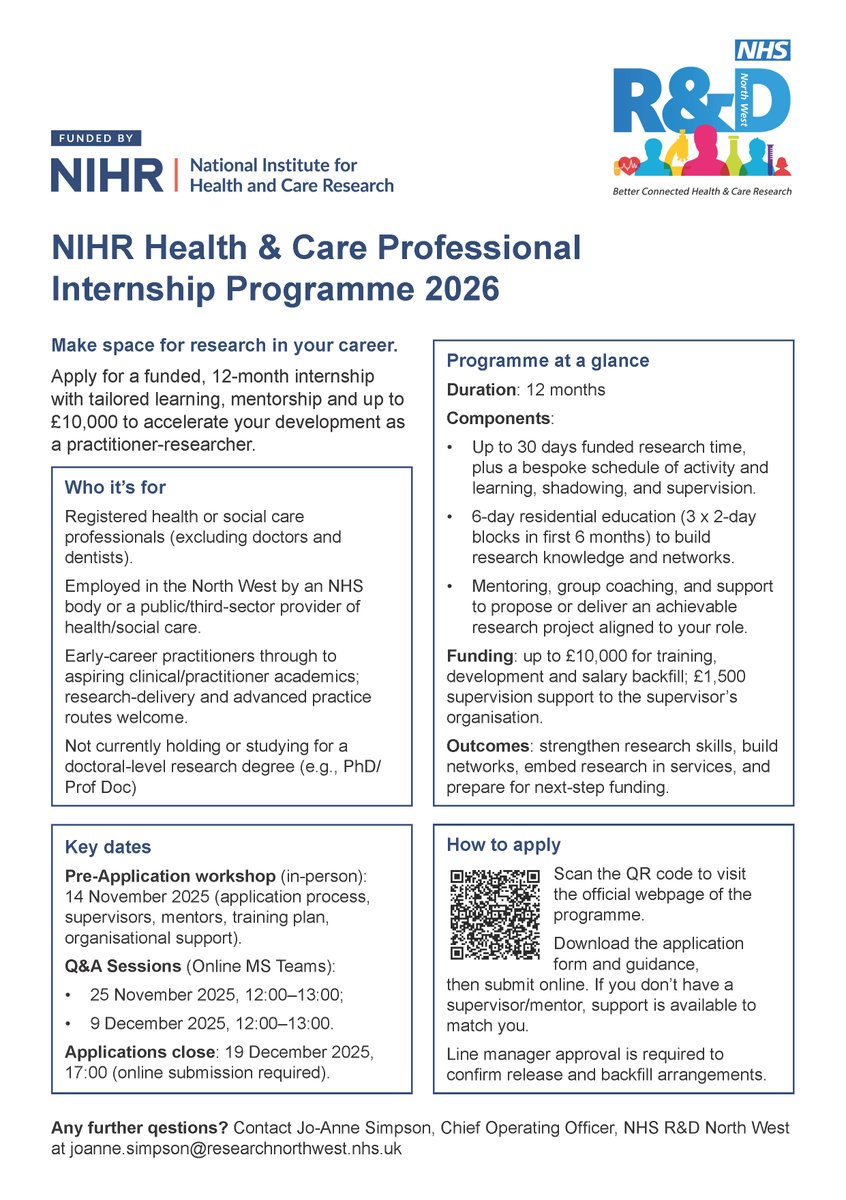 NHS R&D North West tweet media
