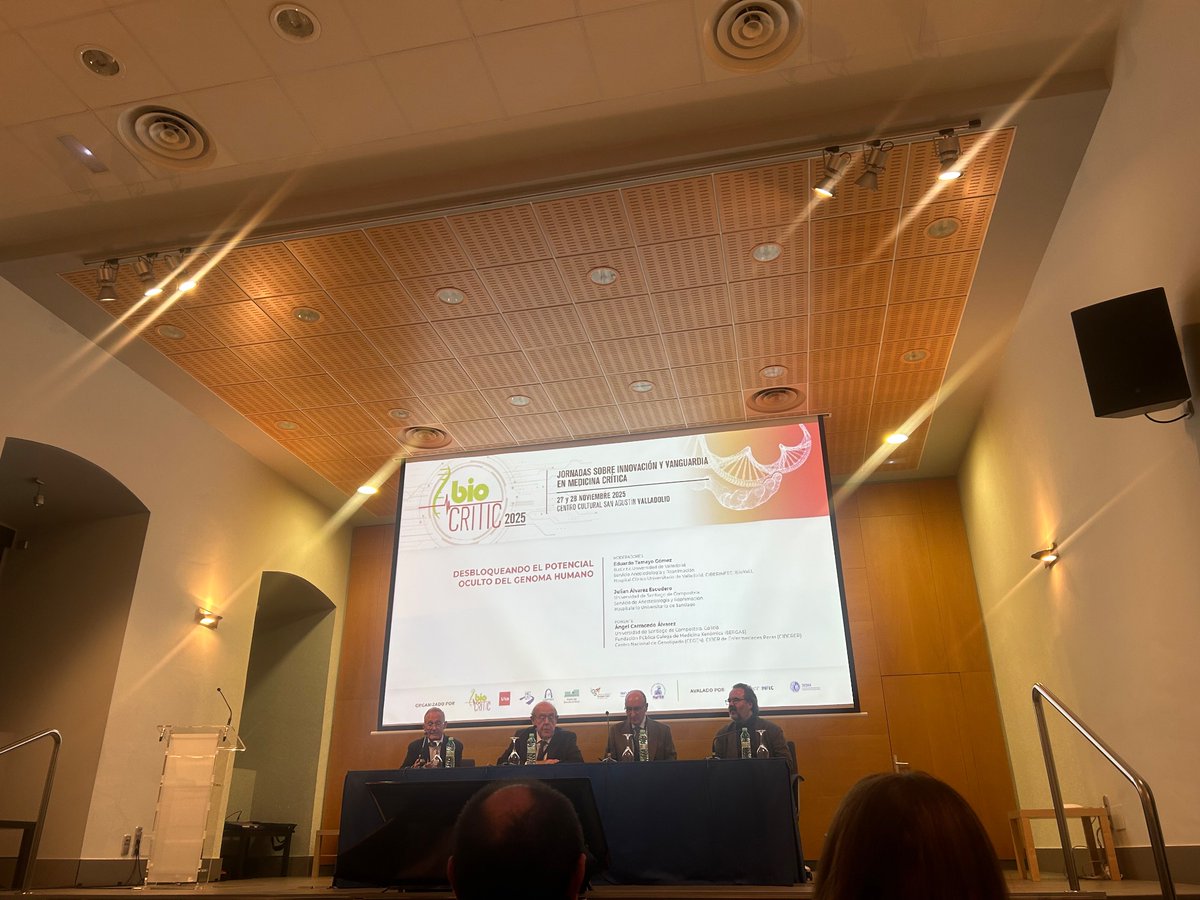 MarinaVarelaDu1's tweet image. @MarinaVarelaDu1 @ponsalsergas @SanidadeXunta @Xunta 
@sedar_es 
Comenzamos 🔛 @bio_critic Jornadas sobre Innovación y Vanguardia en Medicina critica 
Gracias Profesor Eduardo Tamayo 
@rodrigopoves @BadenesR 
#Liderazgo

Primera mesa Profesor Ángel Carracedo 🔝Medicina Xenomica