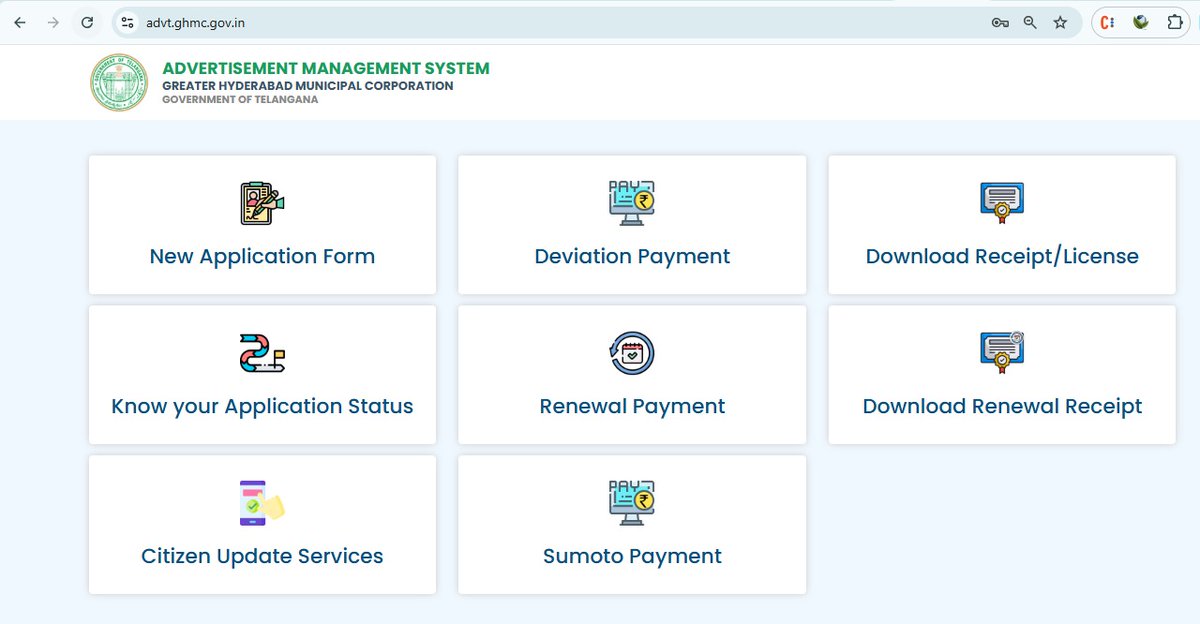 GHMC Decentralises Advertisement &amp; Name Board Permissions !!

GHMC has decentralised advertisement and name board approvals to make services faster and more citizen-friendly. These permissions, earlier processed only at Head Office, can now be availed at the Circle level through