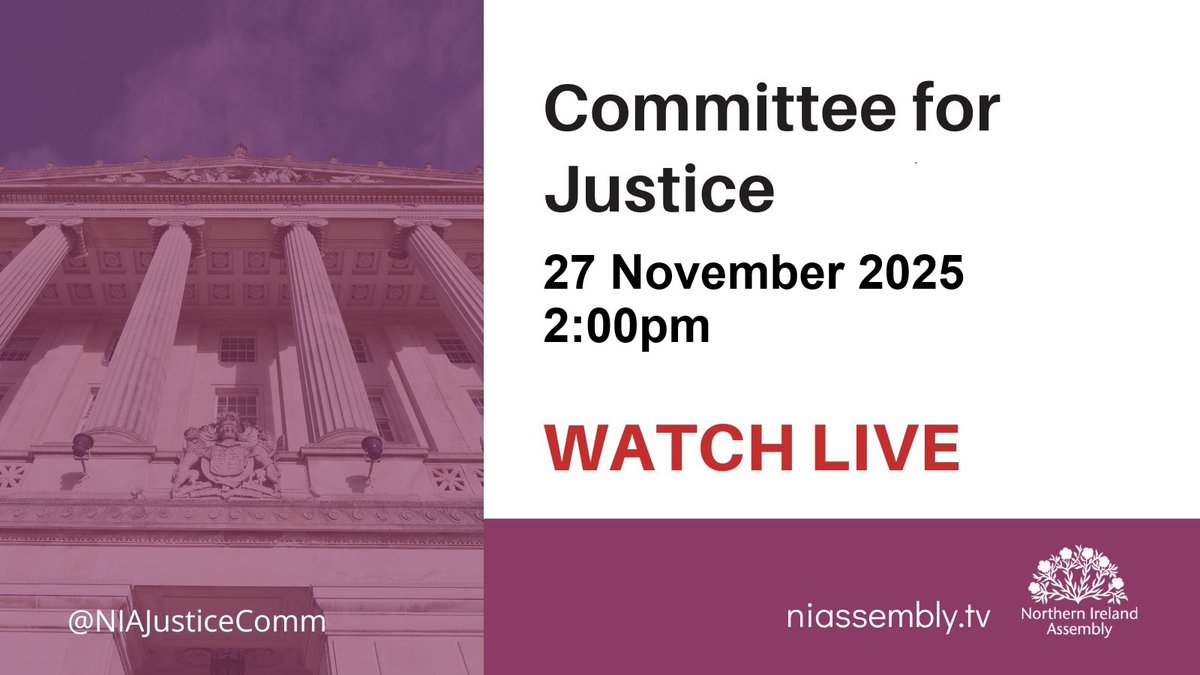 Northern Ireland Assembly Justice Committee tweet media