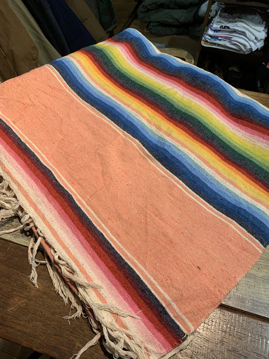 USED VINTAGE Mexican Blanket Size 約 縦208cm×横124cm Price ¥9790