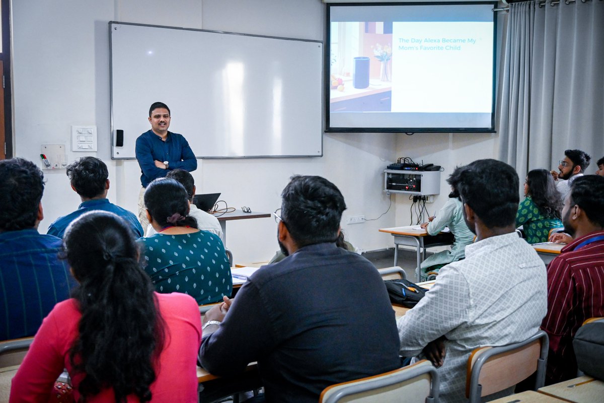 nsbindia's tweet image. NSB Bangalore organized a Guest Lecture by Mr. Ramana Kumar on ‘Technological Interventions in E-commerce’ for PGDM LSCM students on 19 Nov 2025, sharing key insights on emerging E-commerce technologies.
#NSBAcademy #GuestLecture #EcommerceTechnology #LSCM #PGDMStudents