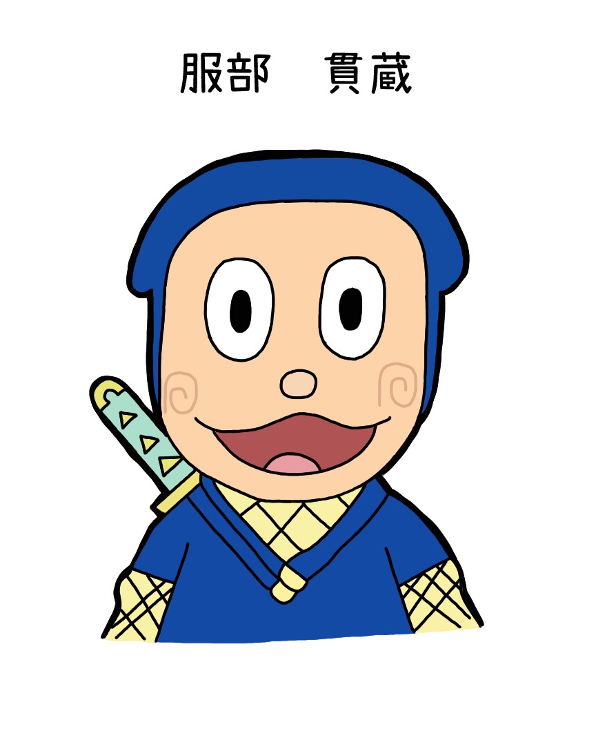 イラスト。 藤子不二雄A(安孫子素雄)先生の「忍者ハットリくん」の服部