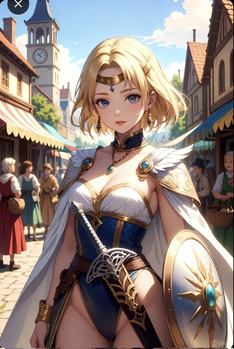 Amyotami_dq10's tweet image. #Grok
#AIイラスト
今日のGrokはドラクエ風の世界で街の人達と会話をしている私🎵
SFW illustration