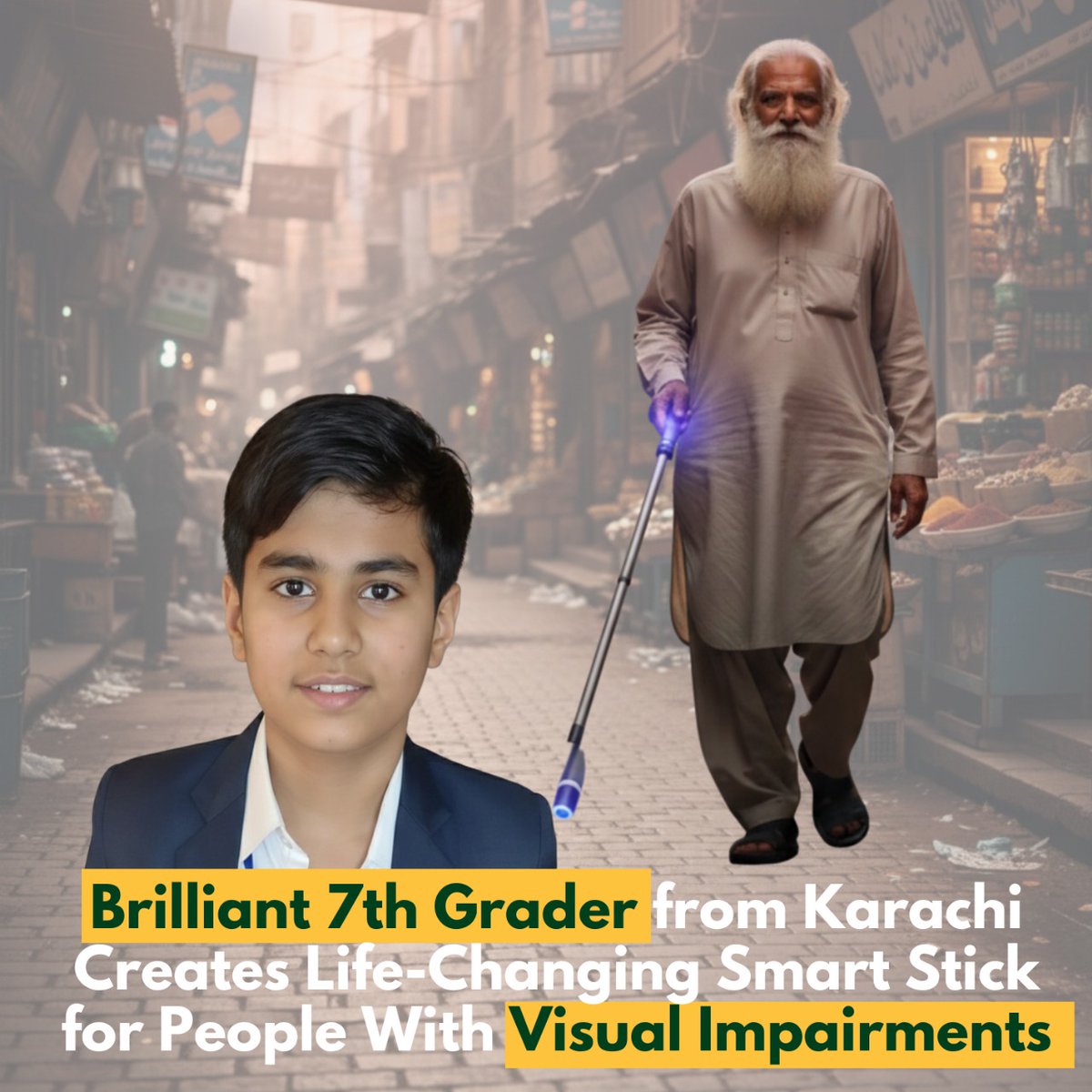 mshashmi2011's tweet image. Seventh Grader from Karachi Develops Life-Changing Smart Stick for the Blind! 🌟

🌍#AhmadHashmi#Karachi #YoungInnovator #SmartStick #TechnologyForGood #Inspiration #PakistaniStudents #FutureLeaders #Innovation #SocialImpact #MetaContent