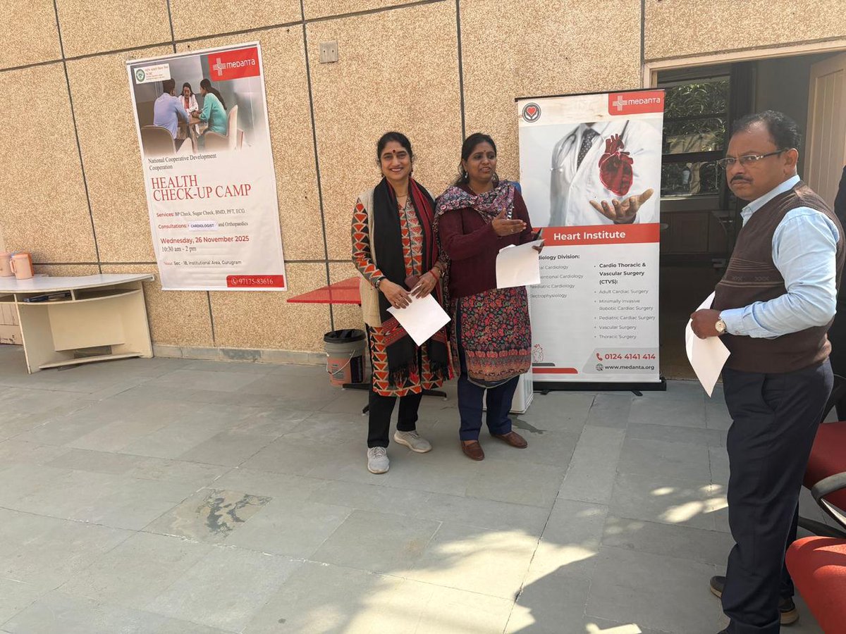 mdncdc's tweet image. In celebration of International Year of Cooperatives 2025
NCDC, in collaboration with Medanta hospital organized a Health Checkup Camp in Gurugram to promote early detection and healthier living.
Together, let’s build a healthier community.
#IYC2025 #cooperationamongcooperatives