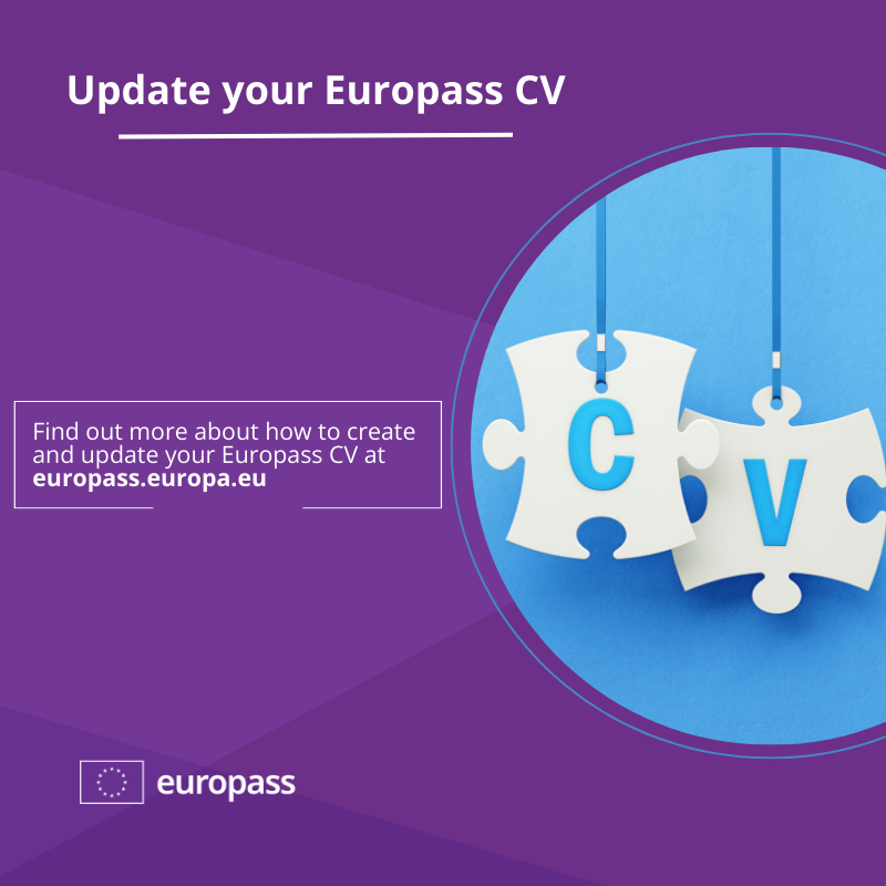 europassIE's tweet photo. With #Europass, you can create your own #EuropassProfile, #CVs, #CoverLetters and manage your applications.
📂 You can save them all securely into your own #EuropassLibrary.
✍️ Make sure you are prepared for your next opportunity by updating your #EuropassCV today! https://t.co/8OSjtEdwL5
