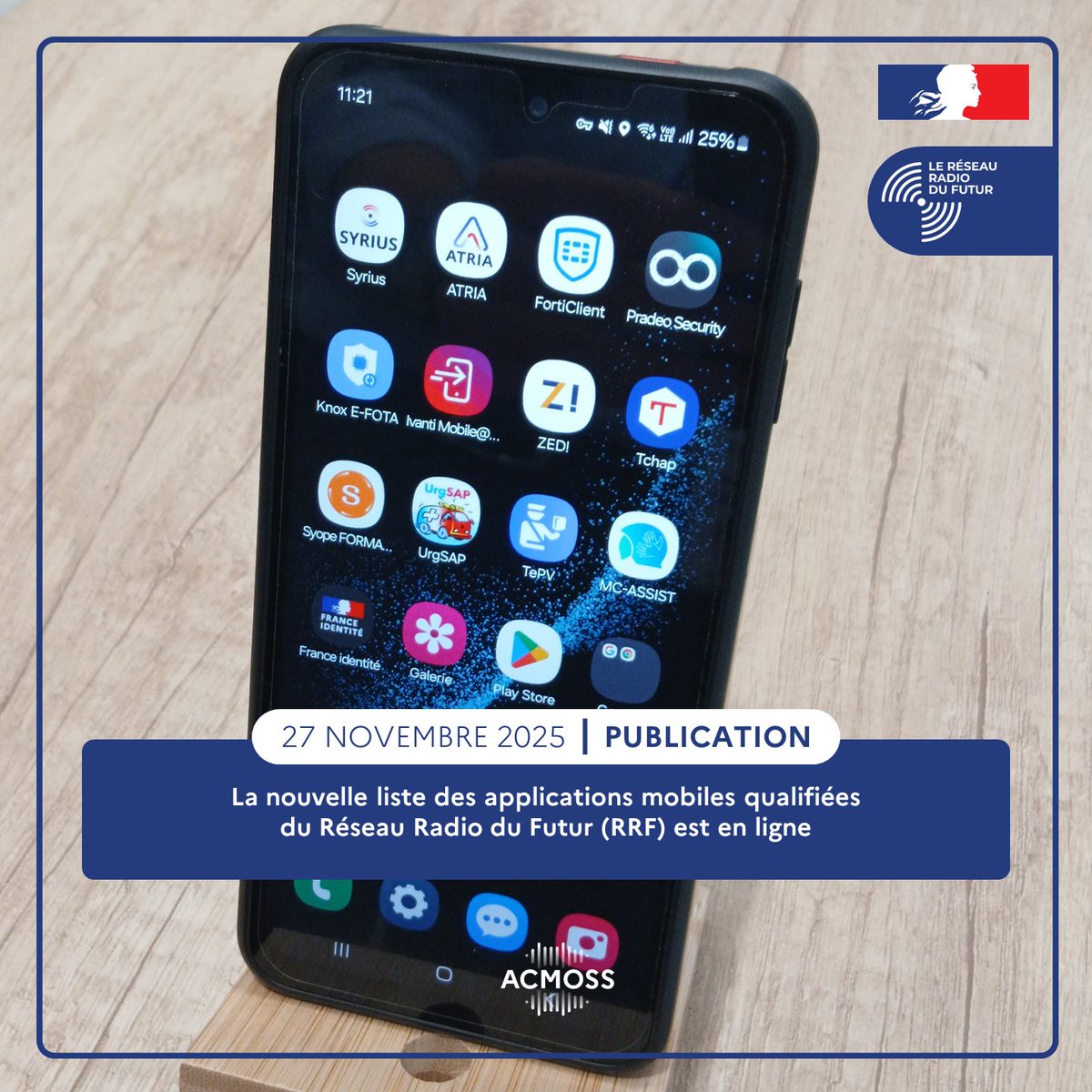 ACMOSS_FR's tweet image. 📲Mise à jour de la liste des applications mobiles qualifiées pour le Réseau Radio du Futur (#RRF) !⤵️
acmoss.fr/applications-q…

🛡️L’@ACMOSS_FR continue de garantir des outils sécurisés et performants au service des abonnés.

#ACMOSS #Sécurité #Innovation