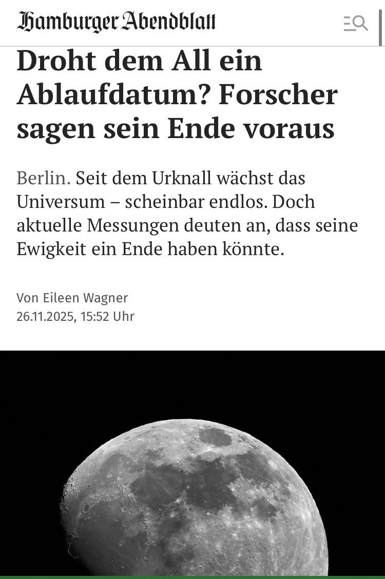 Jetzt tun mir alle leid, die an Urknall glauben.
😬😏