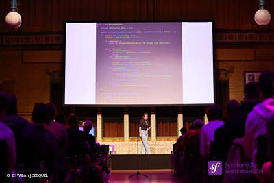 symfonycon's tweet image. ⚡ Happening right now: Pauline Vos (@vanamerongen) — “Let&apos;s Build A Raffler With WebSockets!”

Pauline is showing how to build real-time apps in PHP using WebSockets and Ratchet — async, fun, and perfect for multiple users! 🖥️✨

#SymfonyCon Amsterdam 2025 #PHP #WebSockets
