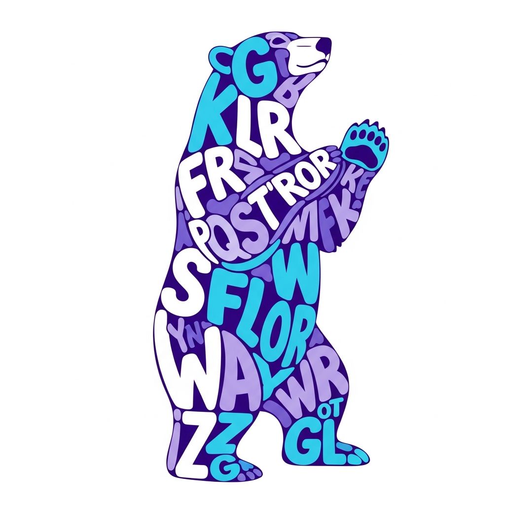 delta898's tweet image. 빙하곰의 타이포 서사

#타이포그라피일러스트 #PolarBear #VectorArt #TypographicIllustration #WinterVibe