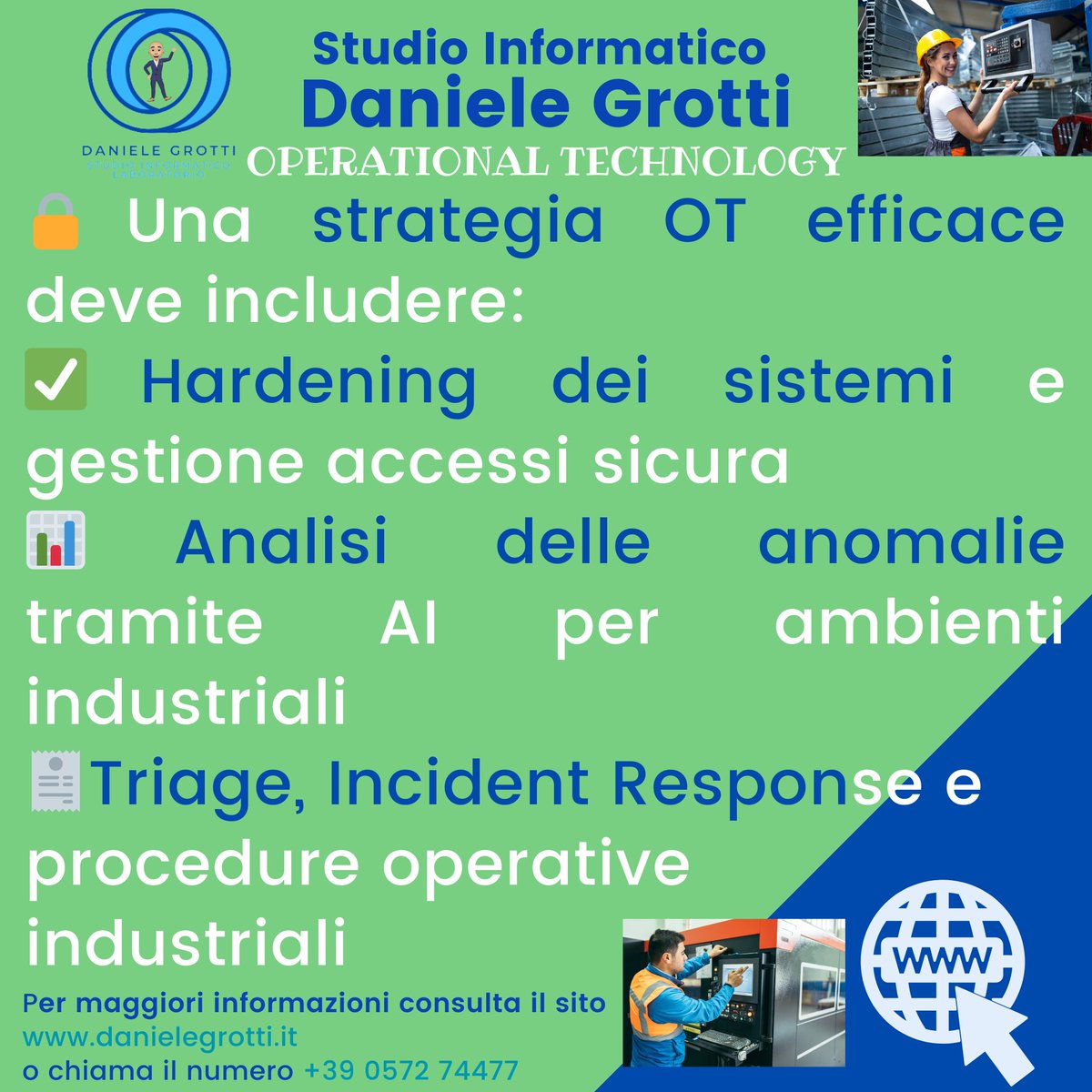 StudioIT_DG's tweet image. 🛠️ OT Security — Operational Technology protetta, industria al sicuro.
.
#OTSecurity #OperationalTechnology #SCADA #PLC #ITStudio #IndustrialSecurity #IDS #FirewallOT #ITsoluzioni #consulenteinformatico #massaecozzile #pistoia #montecatiniterme #studioinformaticodg