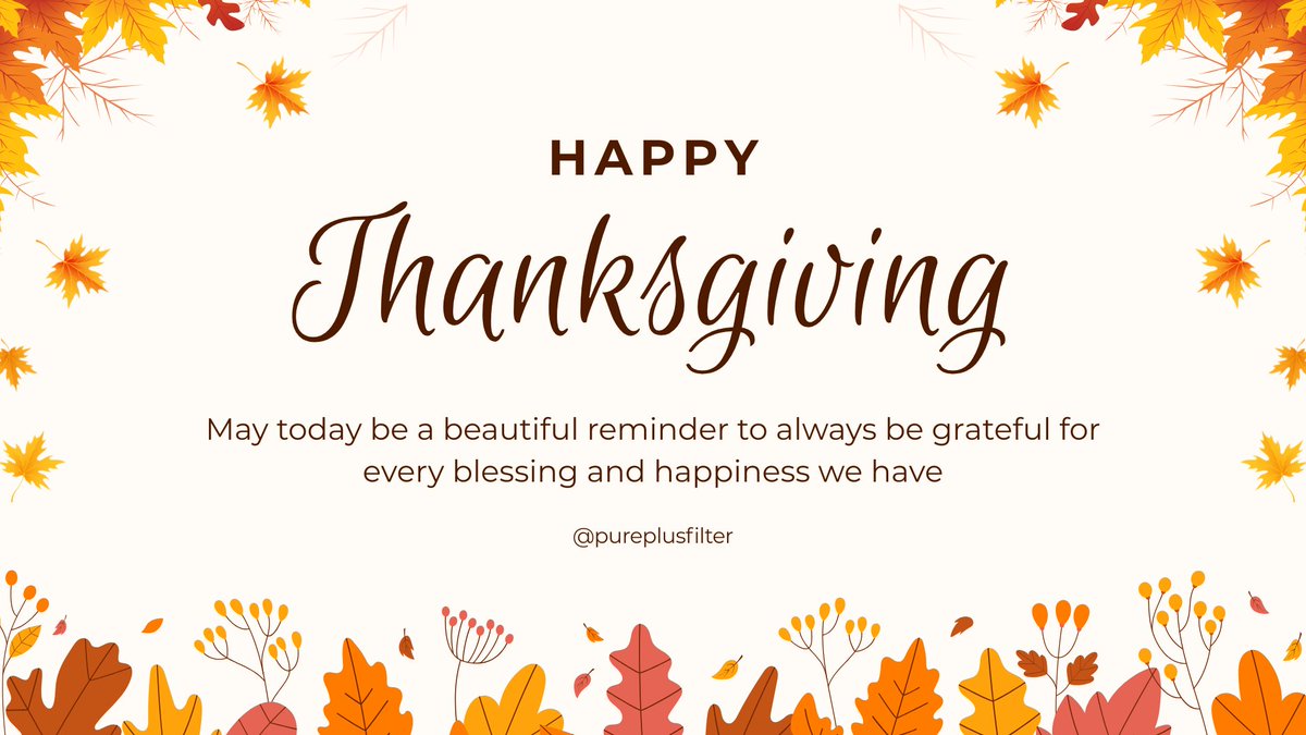 Pureplus4's tweet image. PUREPLUS wishes you a wonderful Thanksgiving!
We are thankful for every customer who supports us and chooses PUREPLUS for cleaner, safer water at home.
Your trust inspires us to keep improving and delivering the quality you deserve.
Happy Thanksgiving!