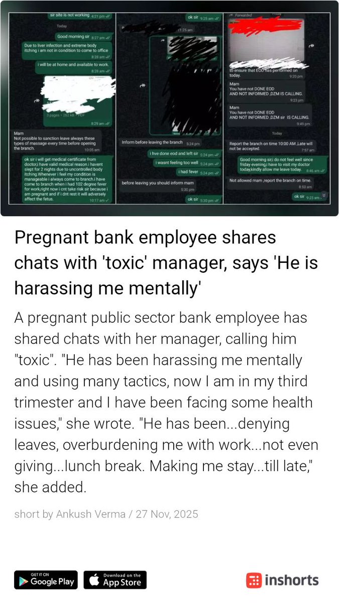 nsjohnns's tweet photo. These type of Managers should be taken to court for harassment but the problem is we are afraid of leaving the job else they would never have the guts to do such nuisance..!!
https://t.co/8RW4Fr1Y1S https://t.co/nC9YztRShW