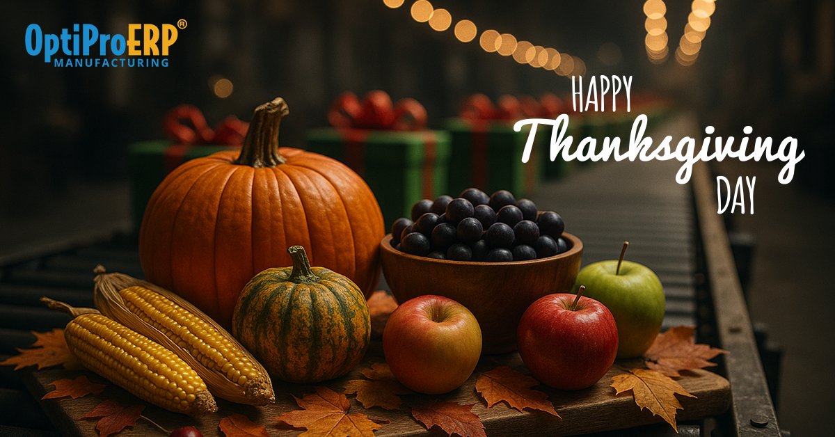 This Thanksgiving, we’re grateful for the partnerships, collaboration, and trust that drive everything we build at OptiPro ERP. Wishing our customers, partners, and teams a joyful holiday filled with gratitude and success.

#Thanksgiving2025 #HappyThanksgiving