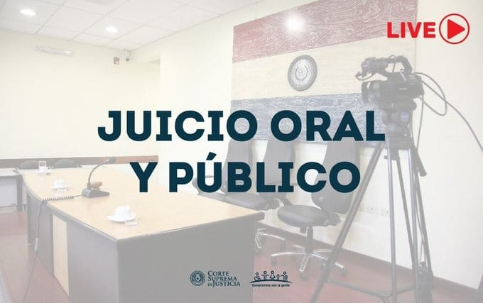 PoderJudicialPY's tweet image. 🔴𝗘𝗡 𝗜𝗡𝗦𝗧𝗔𝗡𝗧𝗘𝗦| Inicia el juicio oral y público de la causa &quot;Erico Galeano Segovia sobre Ley 1881/2002 que modifica la Ley 1340&quot;, a través de:

🔗pj.gov.py