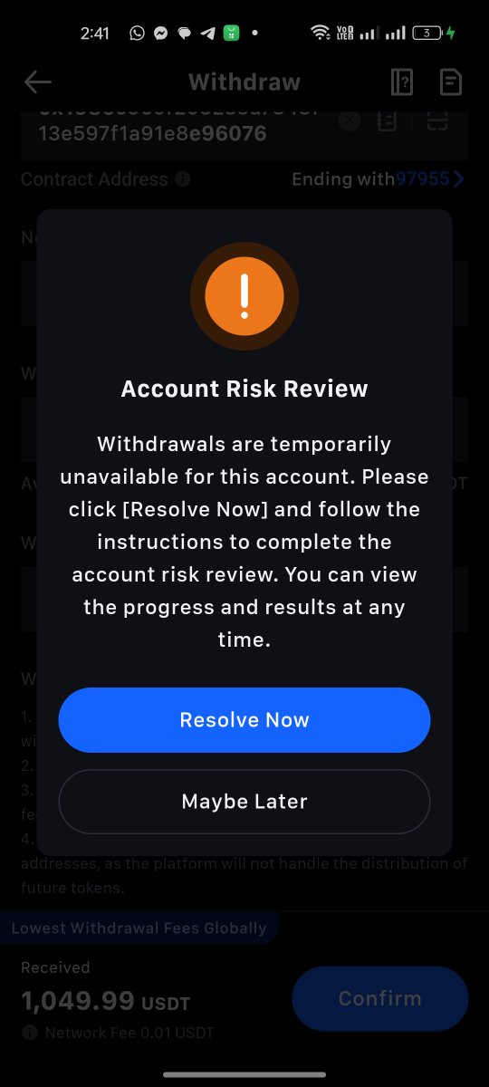 JannatullFerdo1's tweet image. Today I withdraw 14900$+ from KuCoin to MEXC Exchange. As soon as the withdrawal was completed and the deposit reached MEXC, My MEXC account got restricted. This is my Hard Earned money. I want my funds Back 
@MEXC_Official 
@cecilia_hsueh