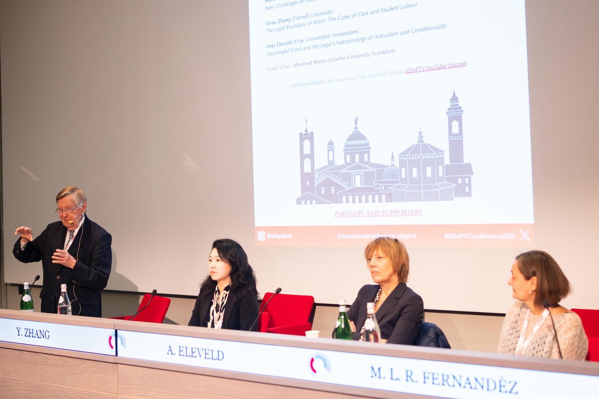 The much-awaited Plenary No. 2 of #ADAPTConference2025 is about to begin: “Rethinking Work through Labour Law: Platform Challenges, Gender, Care, and the Quest for Meaningful Work.” Join us! 🎤 youtube.com/live/x8jhHTPiL…