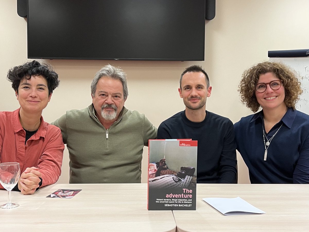 It was an honour to launch my monograph The Adventure: Violent #borders, illegal #migration &amp; the uncertain quest for life in #Morocco. Thanks to Prof. Hage, Dr. Obeid &amp; Dr Zagaria for acting as discussants. Very humbled by their generous comments. Ebook: tinyurl.com/4rnand8n
