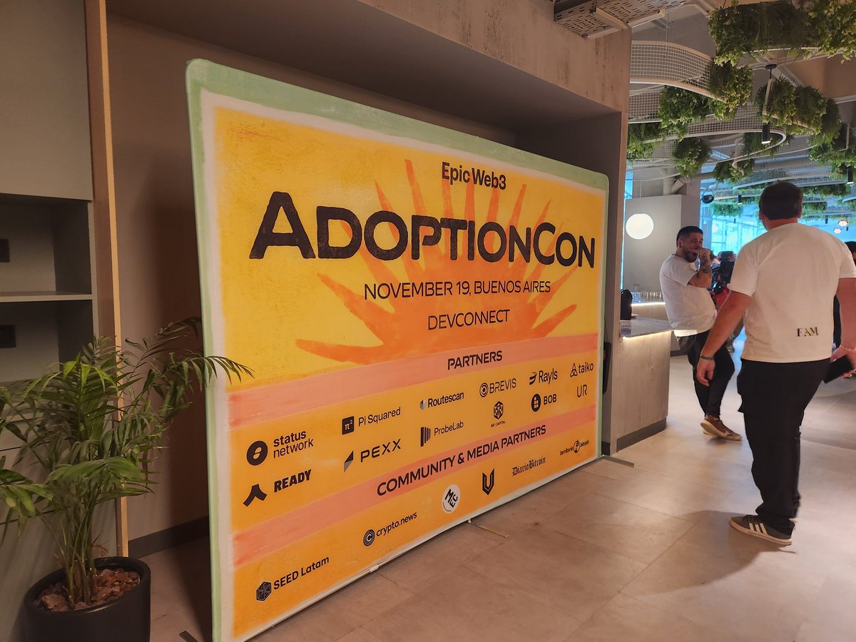 Darviridis's tweet image. Adopticon @epicweb3
Amazing speakers, great energy, and some of the most honest conversations about real crypto adoption happening right now.

Huge shoutout to the organizers and everyone building the next layer of the global economy

#Devconnect