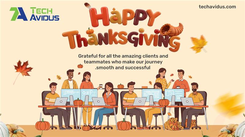TechAvidus's tweet image. Thankful for our clients, teammates, and every milestone we achieved together.

Team TechAvidus wishes you a Happy Thanksgiving! 🧡🍁

techavidus.com
hello@techavidus.com
.
.
.
#Thanksgiving #HappyThanksgiving #Gratitude #Thankful #ClientAppreciation #TechAvidus