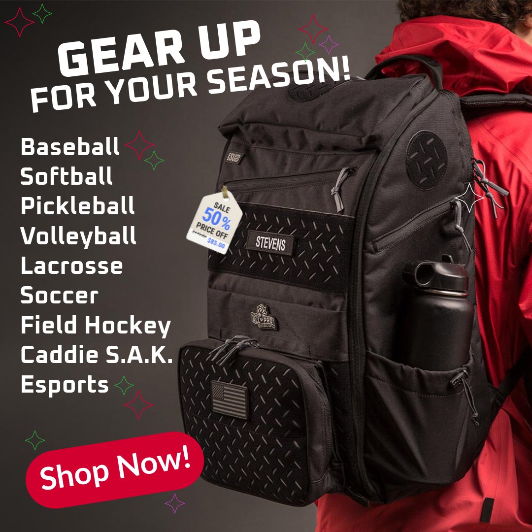 Gear Up For Your Season! Shop our storewide holiday sale for savings of up to 50% off on selected bags.
-🥍 🎾 ⛳ ⚾ 🏐 🏑 🥏 🏓 allprotactical.com
Baseball Softball Pickleball Volleyball Lacrosse Soccer Field Hockey Caddie S.A.K. Esports