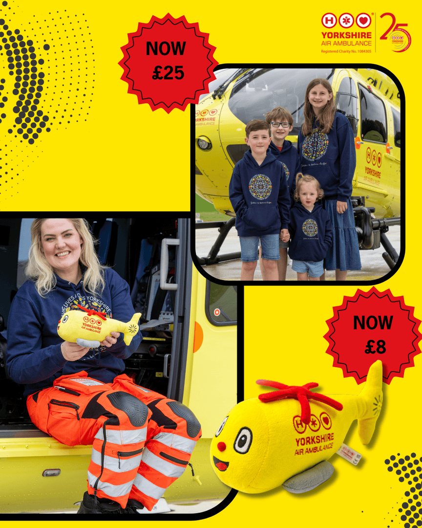 YorkshireAirAmb's tweet image. 💛 We’re halfway through our YAA Yellow Week! 💛
 
If you haven’t checked out our week-long sale yet… now’s the time! 👀✨

There’s still time to grab a deal, head to yaa.org.uk/product-catego…

#BlackFriday #YellowWeek #Deals #Yorkshire #AirAmbulance #Charity